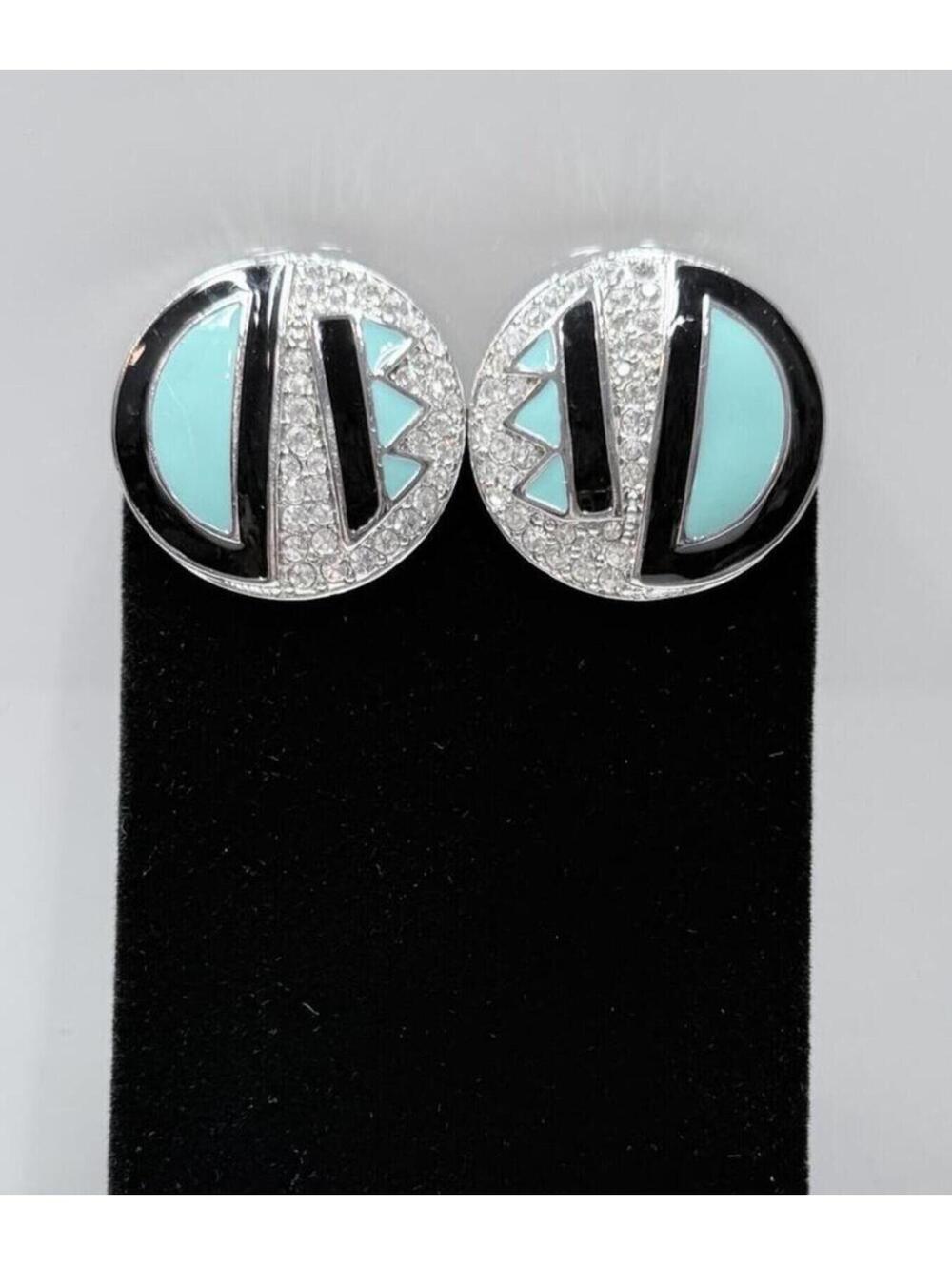Kenneth Jay Lane - Vintage Art Deco Inspired Clip-on Earrings